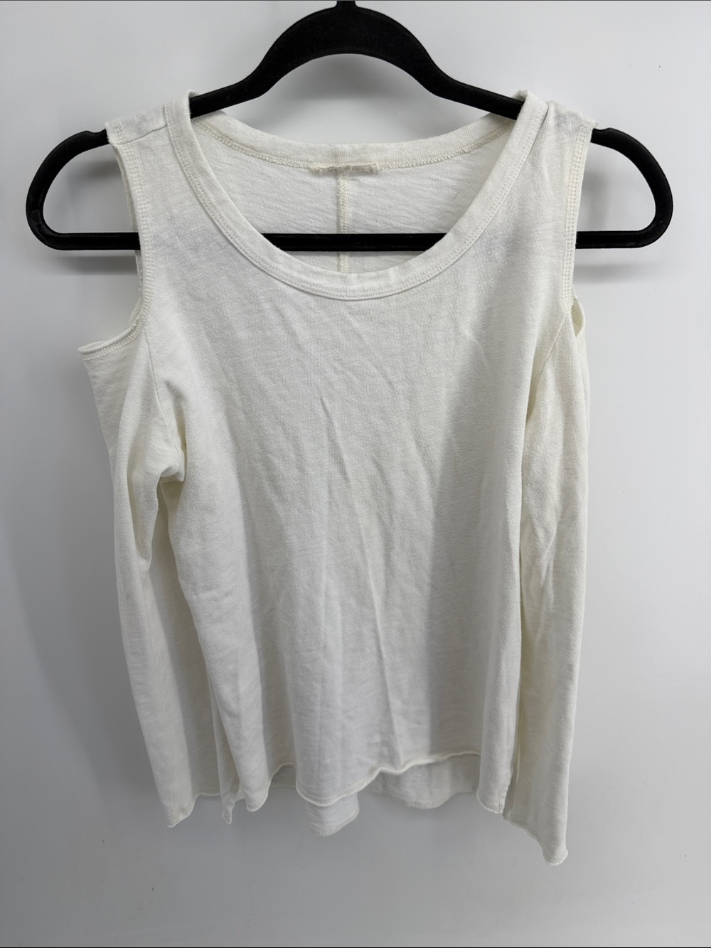 Nation LTD 100% cotton cold shoulder scoop neck long sleeve t-shirt top sz S